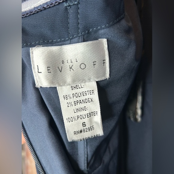 Bill Levkoff Size 6 Strapless Navy Gown or Formal with Boning and Rubber Support - Picture 4 of 7